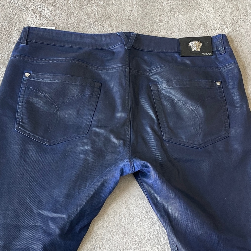 Versace Men's Dark Blue Slim Jeans - Picture 3 of 7
